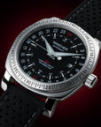 Automatic 24 hour tactical military watch with bold 24hr analog display and 24 hour watch movement, inspired by classic military 24 hour watches and Glycine Airman DC 4