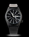 Wancher Gurkha Field Watch in nature setting – Japanese tilted field watch for hiking and military gear lovers