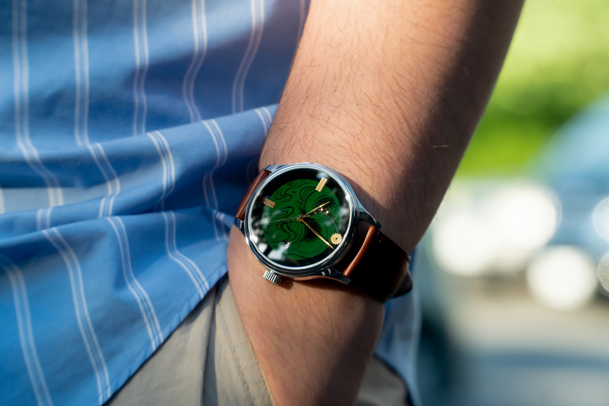 Wancher Watch Dream Watch Kawari Nuri Green Urushi Lacquered Watches