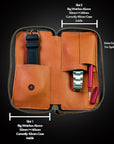 Hand Crafted Deer Leather - Watch Travel Pouch (2 Slot) Series 002