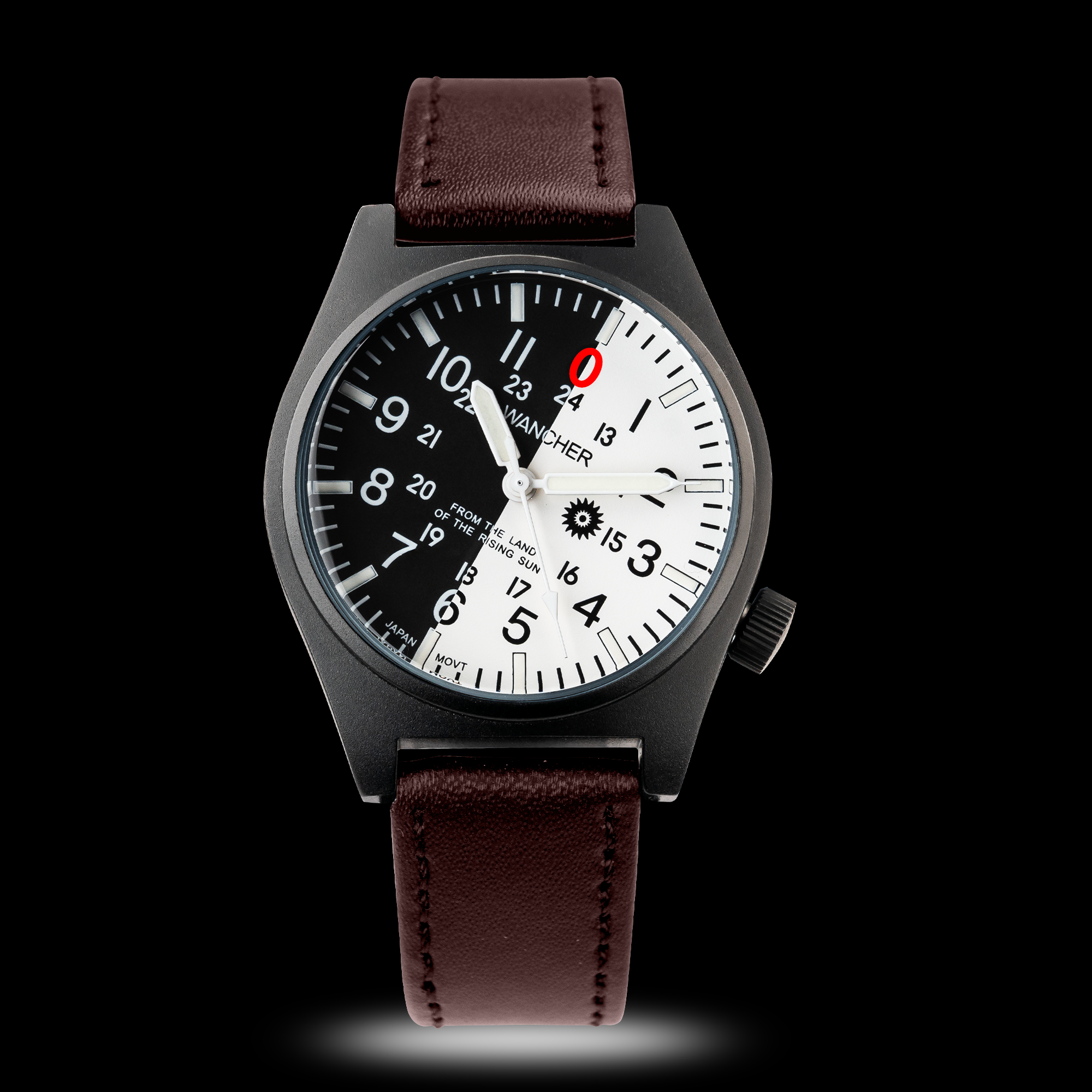 Styled flat lay of Wancher Gurkha – Japanese field watch perfect for tactical and camping setups