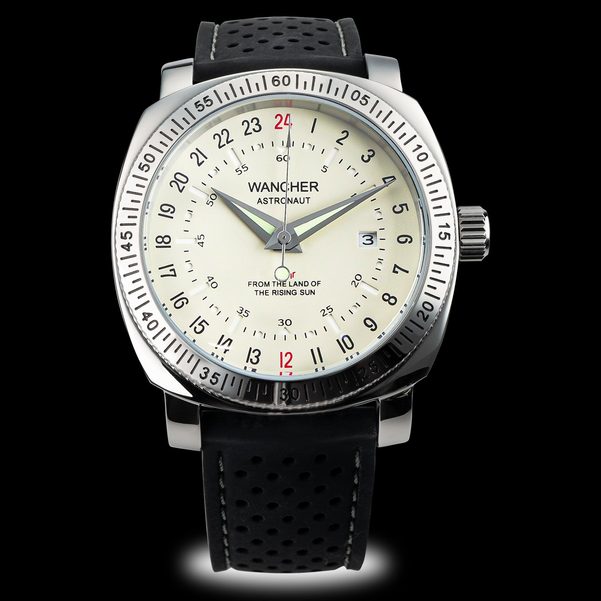 Best 24 hour dial watch from Wancher – a reliable 24hr analog watch for military, tactical, and day-long wear; part of our watches of the day collection