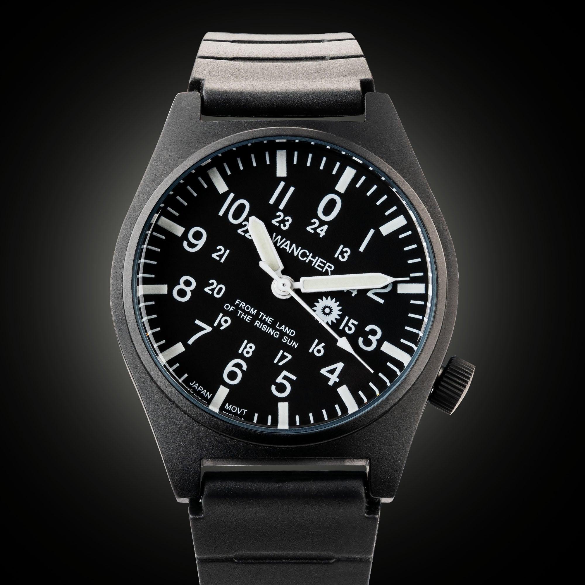 Wancher Gurkha Japanese Tilted Field Watch on wrist – Perfect for outdoor explorers and field watch lovers