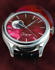 Automatic moonphase watch with Red Pantone raden dial and sub dial moon display