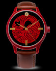 Wancher Dream Watch with hand-lacquered Wajima urushi dial and world's first urushi-coated 316L stainless steel case