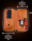 Hand Crafted Deer Leather - Watch Travel Pouch (2 Slot) Series 002