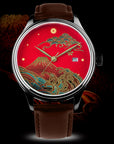 Artisan Wancher Dream Watch Fuji with gold Mount Fuji Urushi Maki-e dial powered by Miyota 9015 automatic