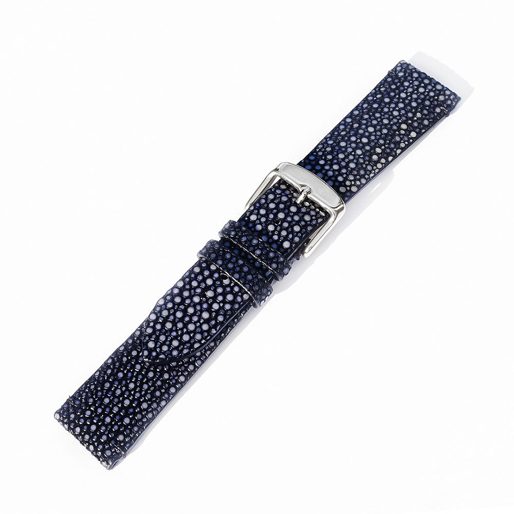 Galuchat Strap - Wancher Watch Wancher Watch Silver Wancher Watch Galuchat Strap {{ Automatic Watch {{ Watch }} }} {{ Japan }} Galuchat Genuine Stingray Leather Strap with Quick-release Pins and Buckle Closure for Wancher Watch