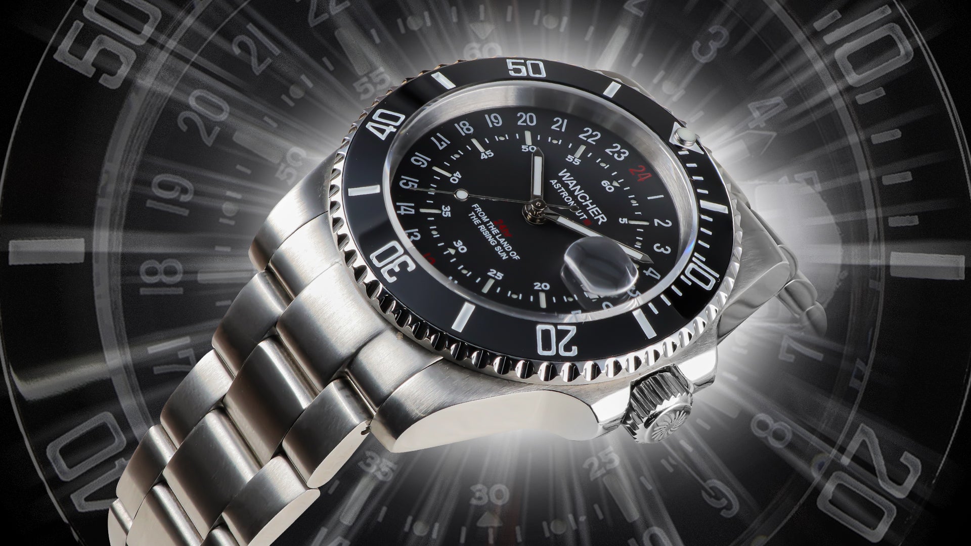 Wancher Watch Astronaut 3 24 hour automatic wrist watch 