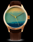Elegant Japanese timepiece blending mechanical precision and Urushi art by Hirota Yoko