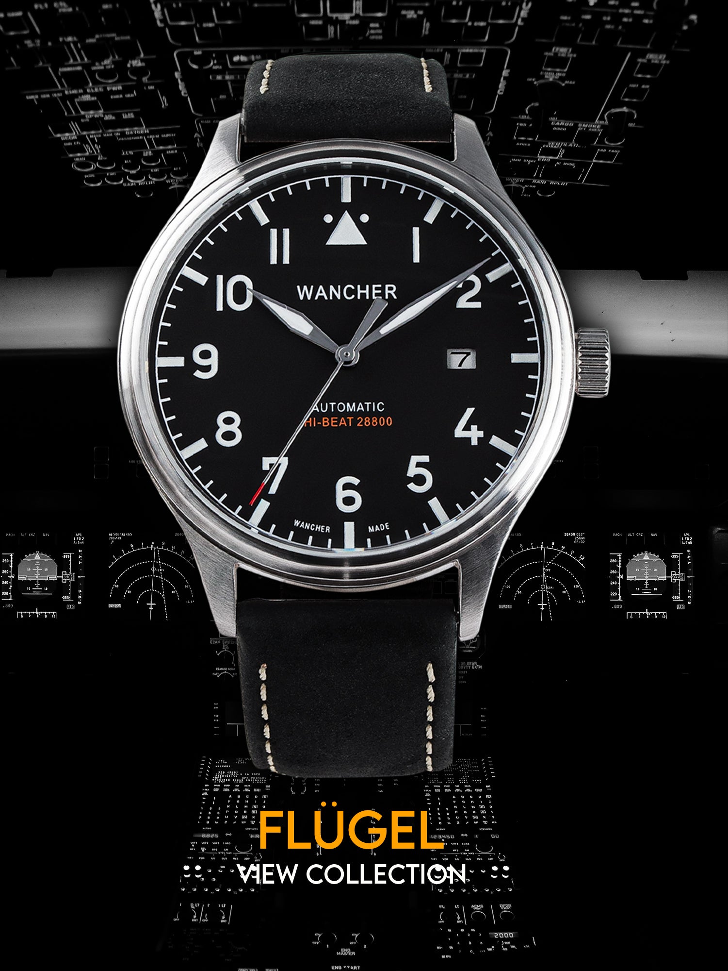 WANCHER 機械式腕時計「RANGER 5」GMT ブラック NH34