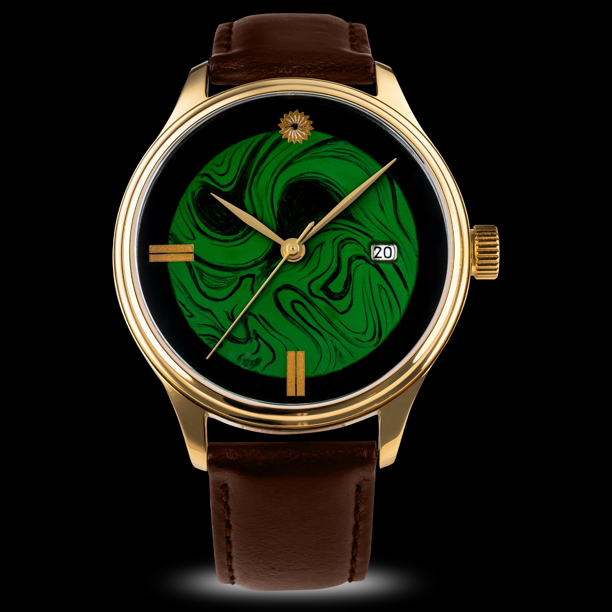 Dream Watch Kawari Nuri Green Urushi Lacquered Watch from Wajima Automatic Miyota 9015 Movement Japanese Watch 