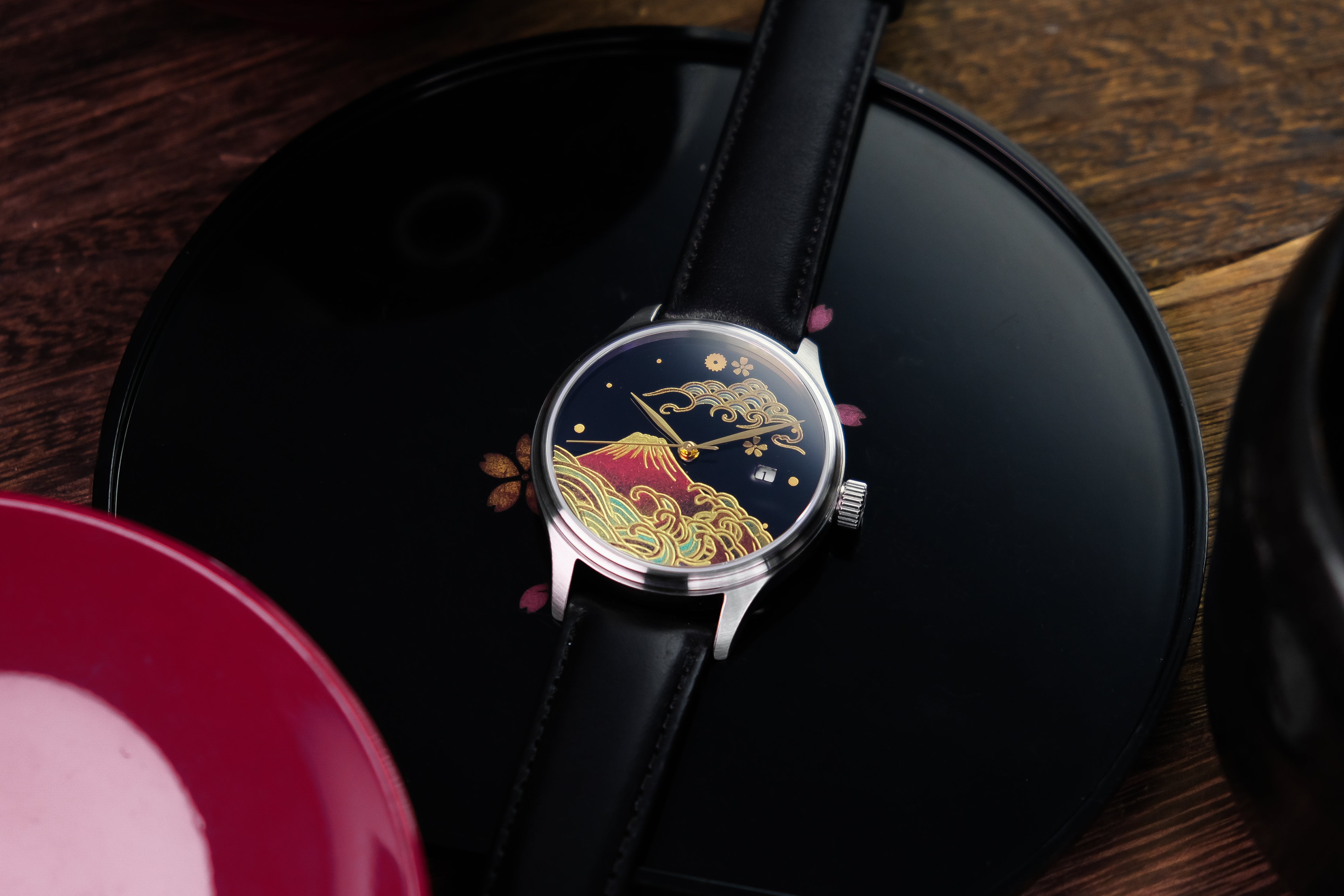 Dream Watch Aka Fuji Kindai maki-e Watch Wancher Watch urushi Watch 