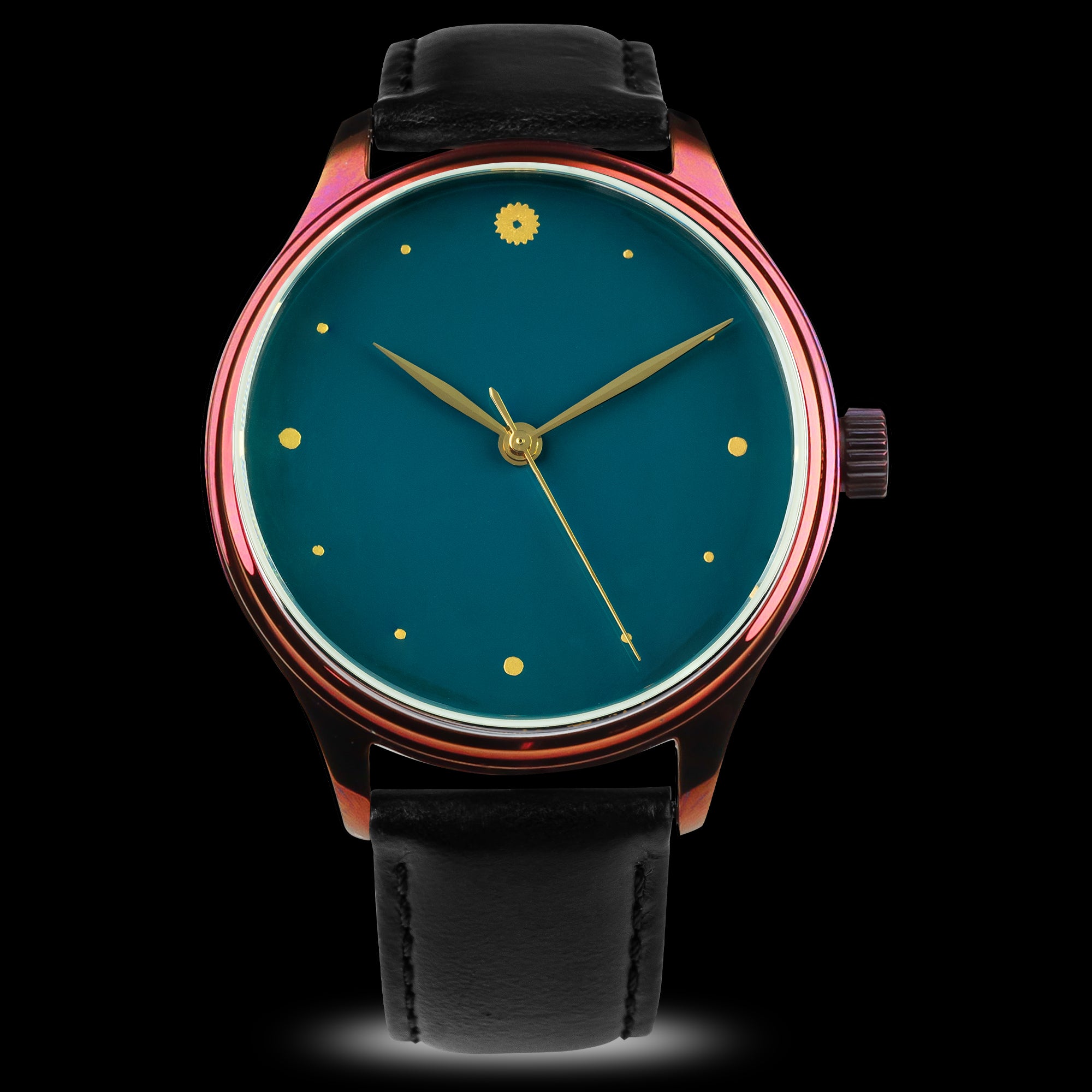 Detail of Japanese Urushi craftsmanship on luxury timepiece