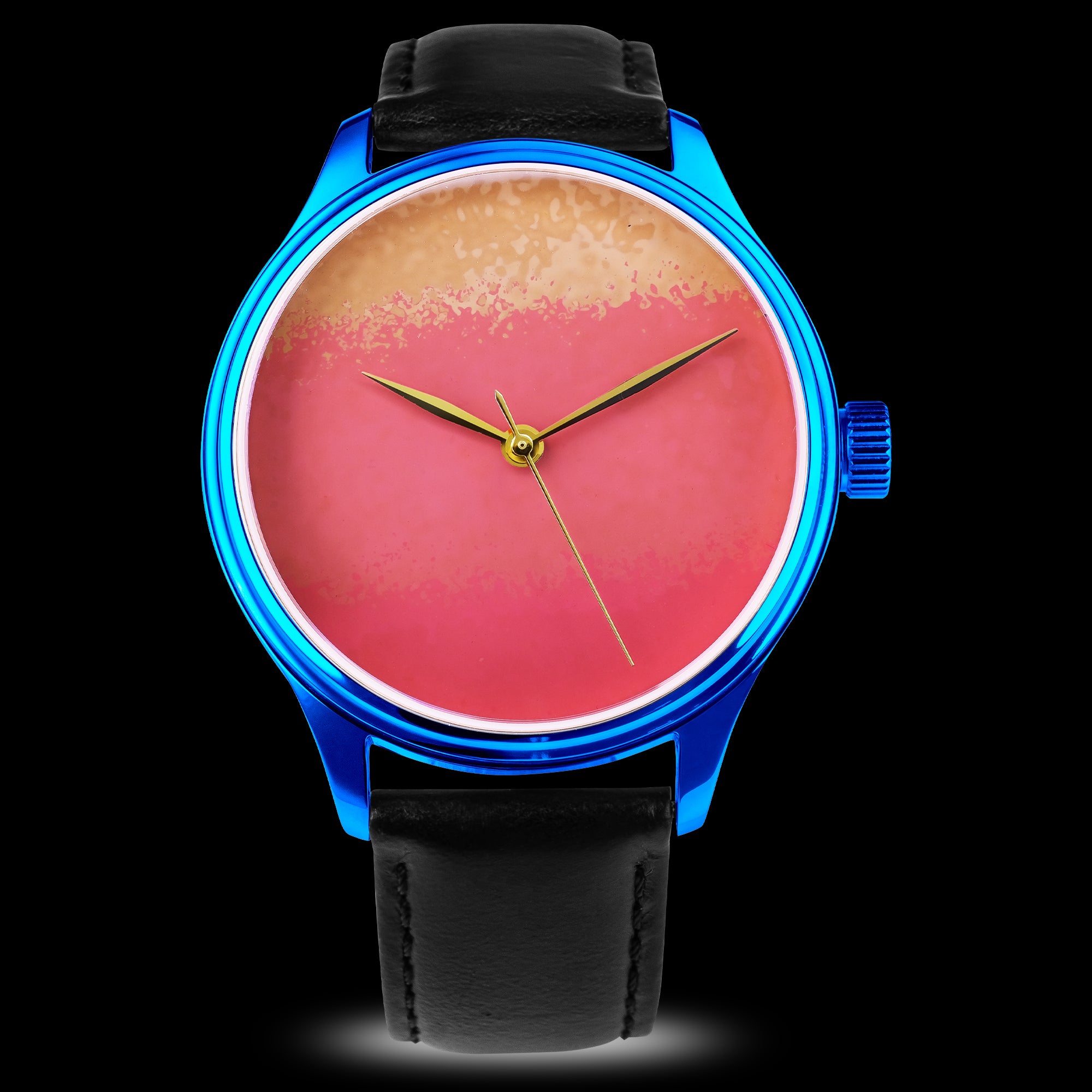 Japanese traditional Urushi lacquer timepiece with Chawan-Iro Momo Urushi Dial combining modern watchmaking and classic Urushi maki-e artistry