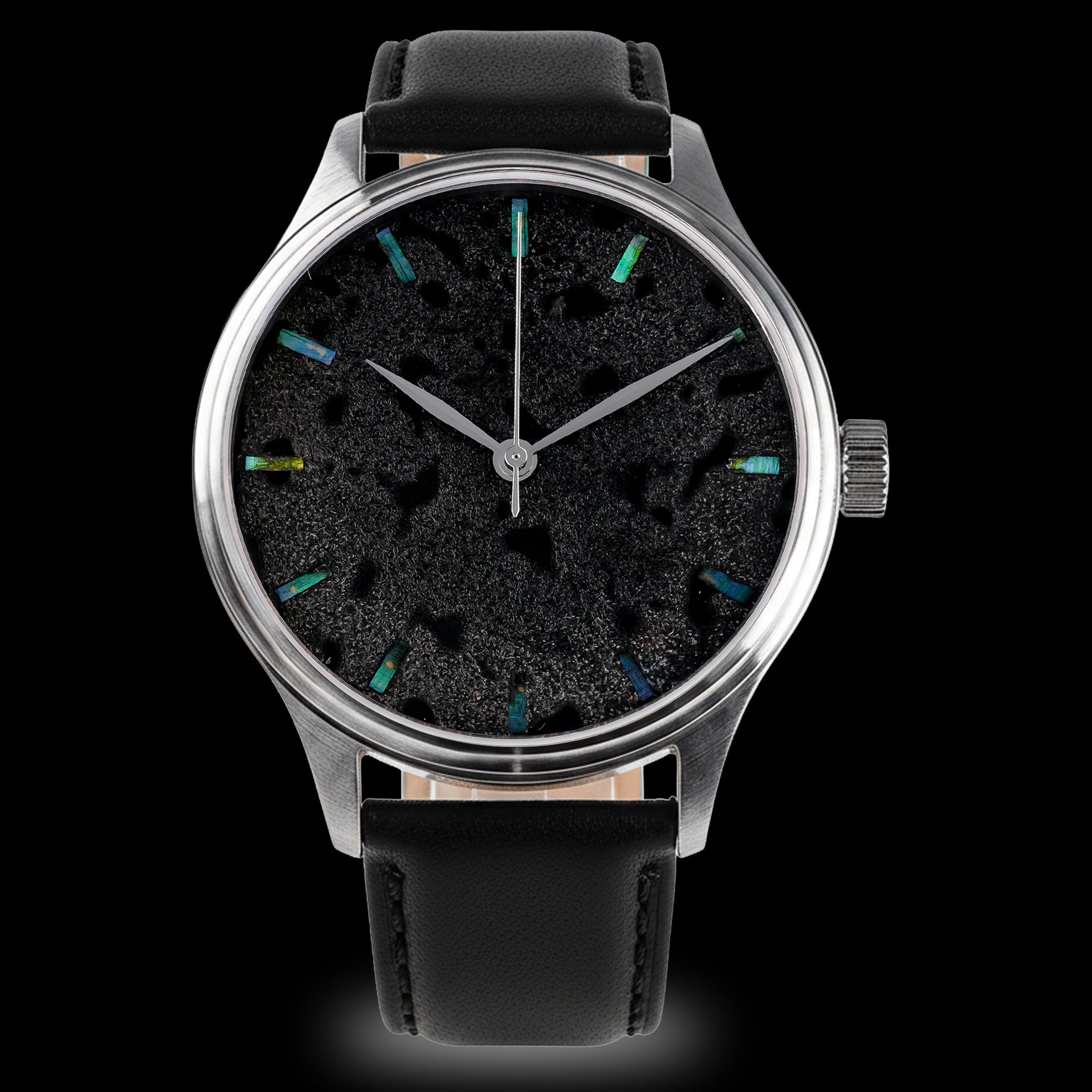 Dream Watch Charcoal Urushi Sumi Raden Urushi Watch by Wancher Watch Master Oniyama 