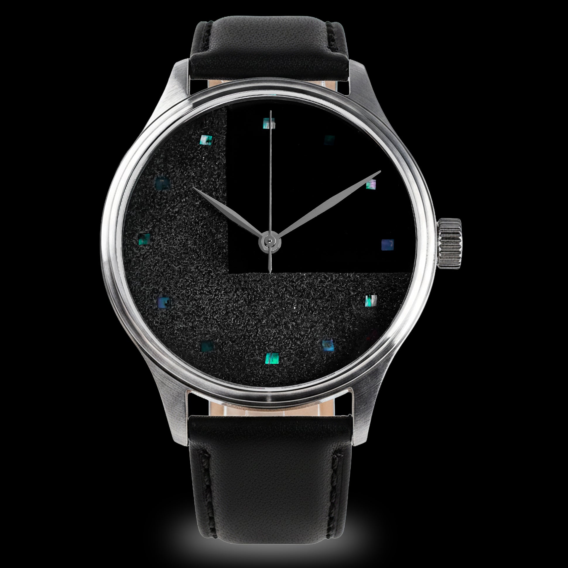 Dream Watch Charcoal Urushi Sumi Raden Urushi Watch by Wancher Watch Master Oniyama Model 3