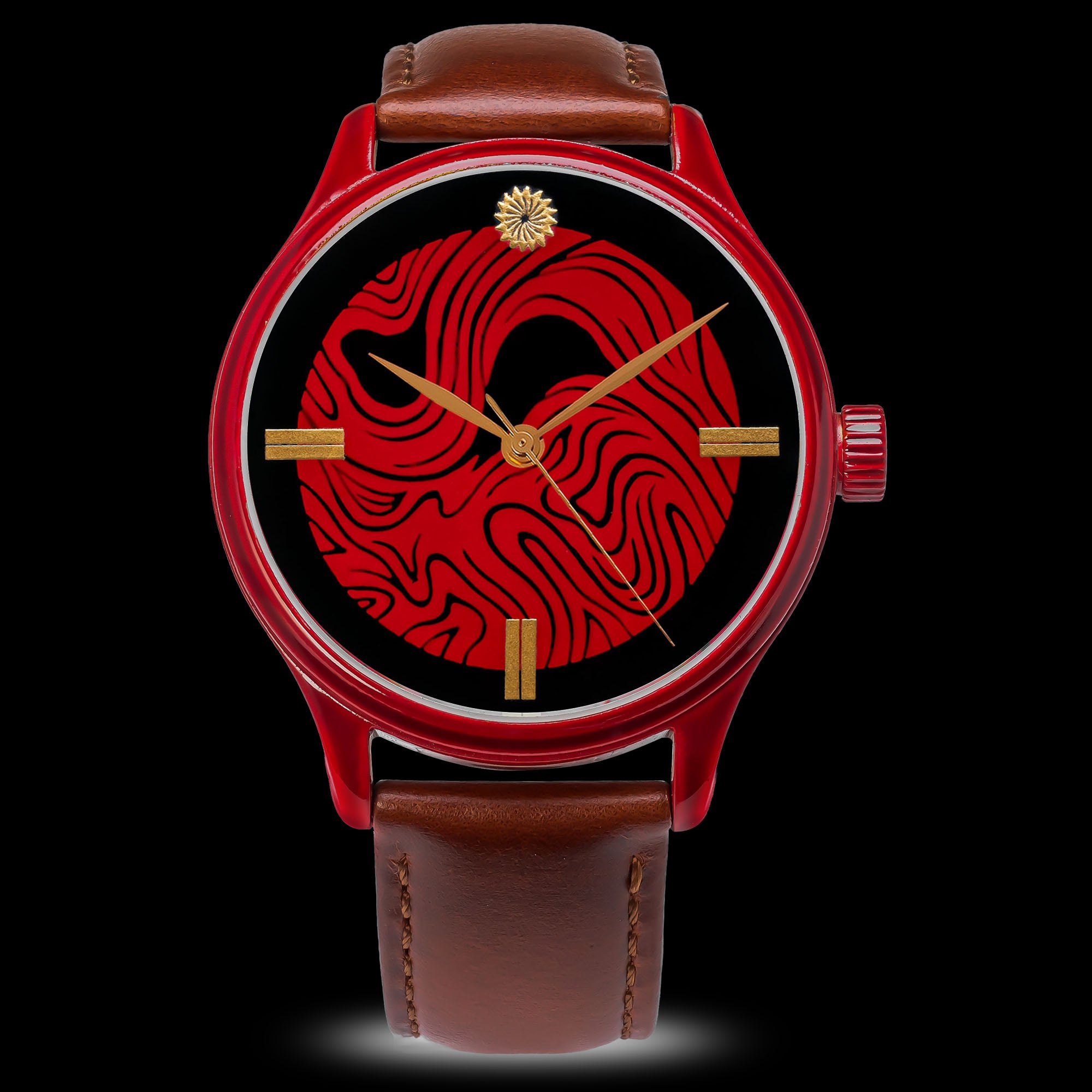 Wancher Dream Watch with hand-lacquered Wajima urushi dial and world's first urushi-coated 316L stainless steel case