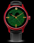 Japanese urushi lacquer watch dial by Wajima artisans, paired with the world's first urushi-lacquered stainless steel 316L case — Wancher Dream Watch