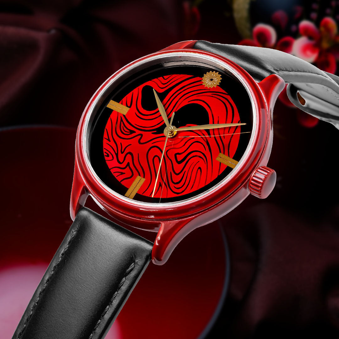 Wancher Watch Dream Watch urushi ,Handcrafted Japanese lacquer watch, elegant Wajima urushi dial gift-worthy timepiece with World 1st urushi lacquered Steel Watch Case 