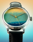 Side view of Dream Watch showcasing Urushi artistry by Nakatsu master Hirota Yoko