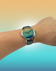 Luxury timepiece with Ishime Tsuishitsu Nuri Kinma texture and Ai-colored dial