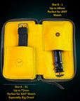 Series 003 Hand Crafted Deer Leather - Watch Travel Pouch (2 Large Slot)