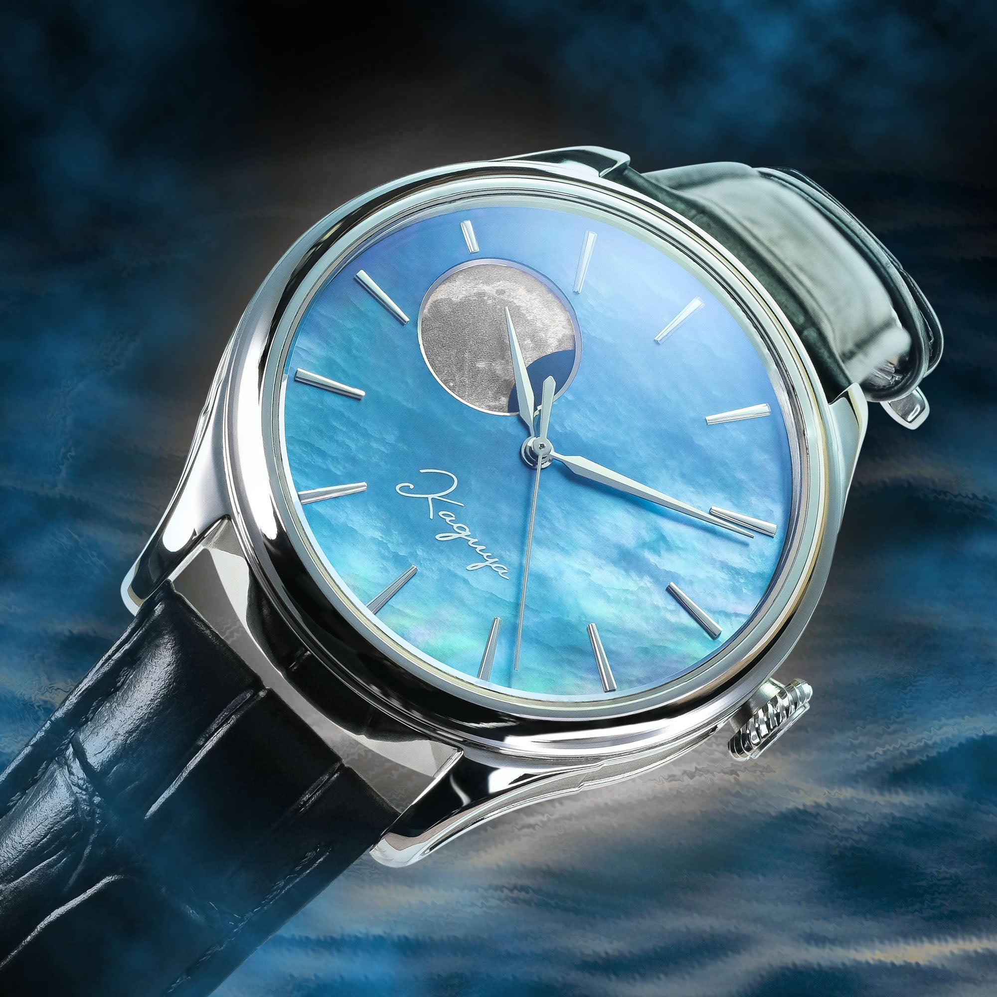Dream Moonphase Kaguya MURASAKI Blue - Grey Moon Subdial Disk 