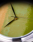 Luxury Japanese Urushi lacquered watch Dream Watch Chawan-Iro Matcha with textured Ishime Tsuishitsu Nuri Kinma dial