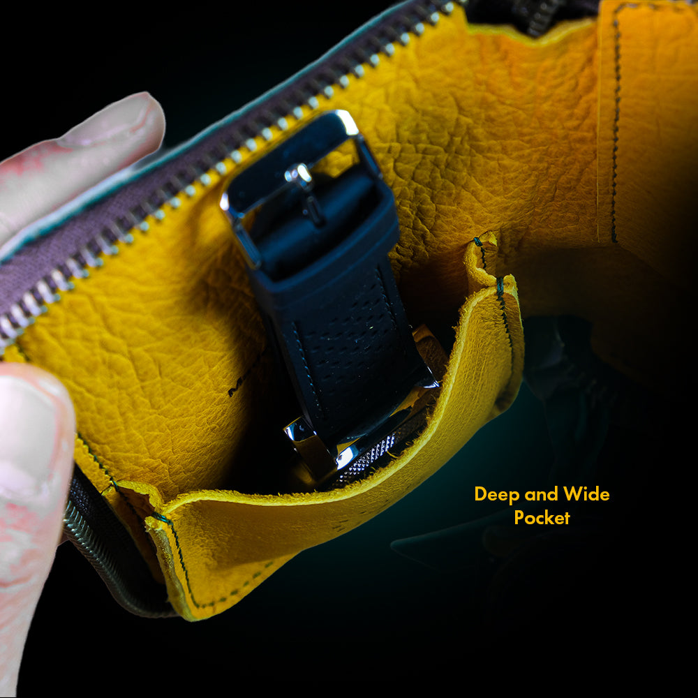 Series 003 Hand Crafted Deer Leather - Watch Travel Pouch (2 Large Slot)
