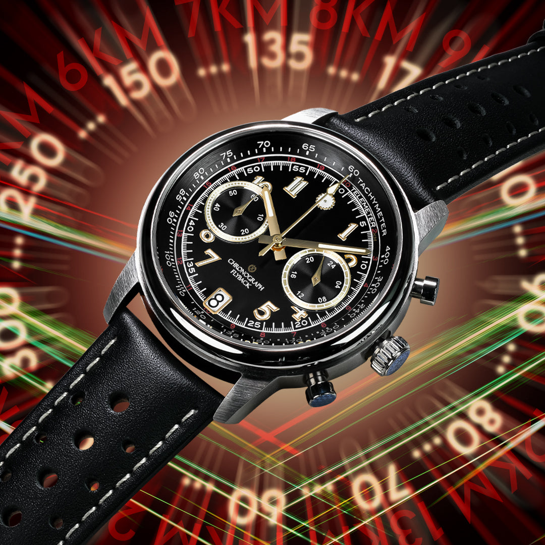 時計 Jun56 Tenji Chronograph – 38mm Seiko VK64 Mecha-Quartz | Wancher Watch