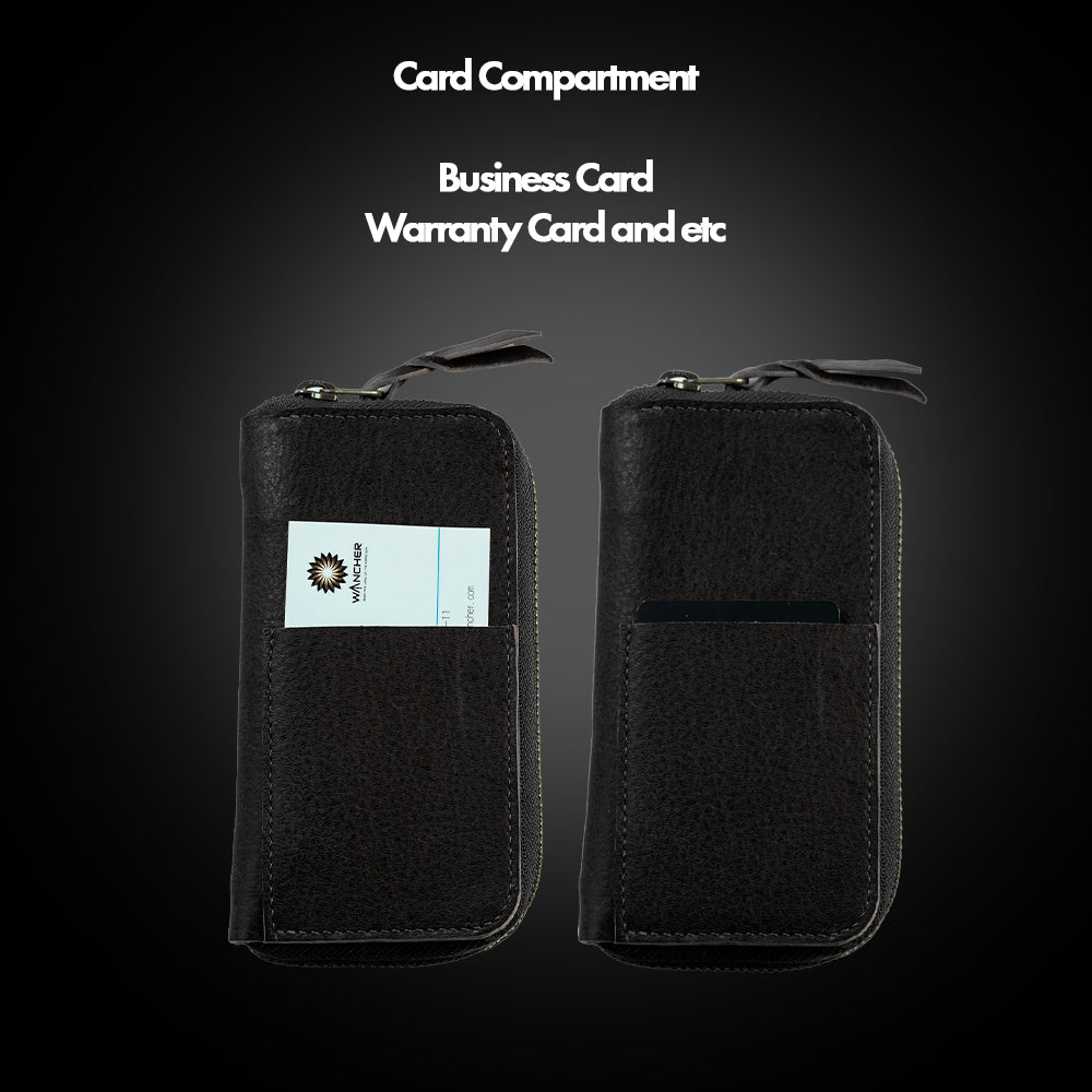 Hand Crafted Deer Leather - Watch Travel Pouch (2 Slot) Series 002