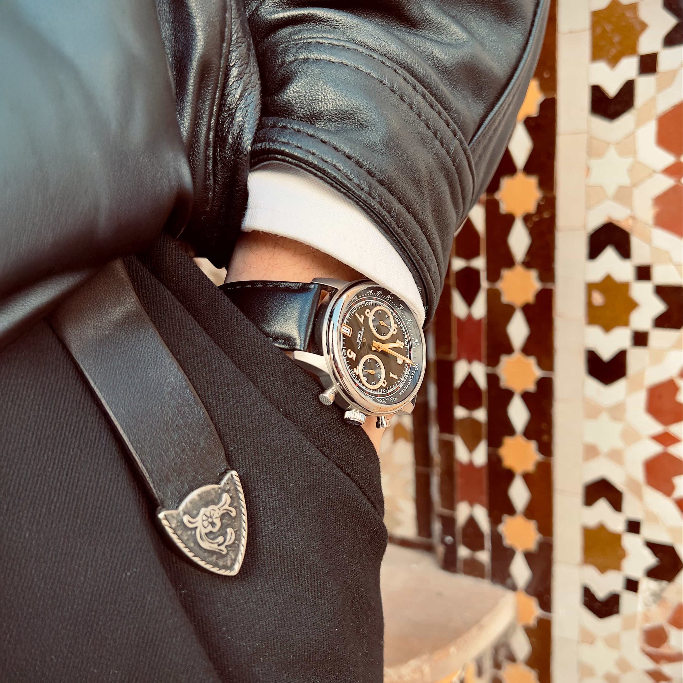 Tenji Chronograph – 38mm Seiko VK64 Mecha-Quartz | Wancher Watch