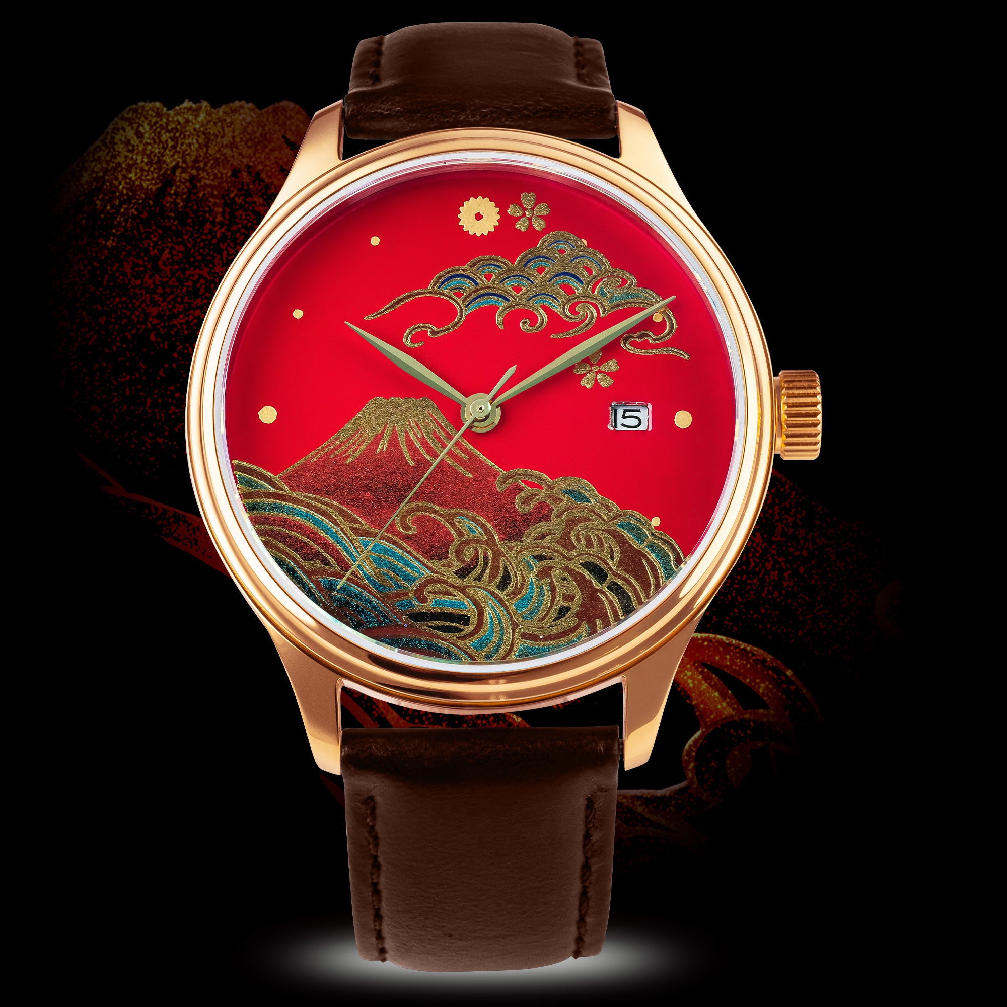 Wancher Dream Watch Aka Fuji Urushi Kindai Maki-e 蒔絵 | Japanese