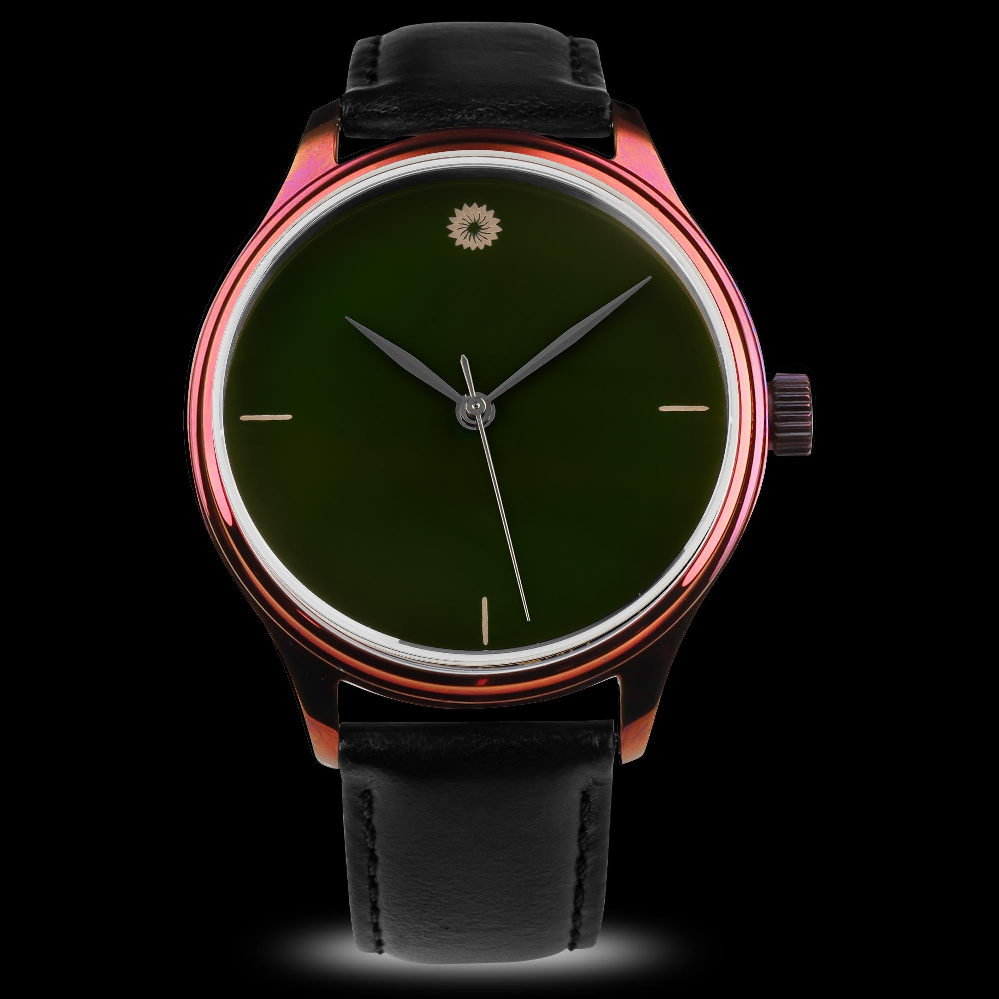 Dream Watch - Green Tamenuri Urushi Lacquer  Watch I Wancher Watch Red ororu Case 