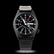 Wancher Gurkha Tilted Field Watch on canvas strap – Durable Japanese watch for military-inspired adventures