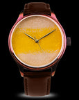 High-luxury Urushi Watch with Chawan-Iro Kabocha Urushi Dial by Wancher Watch showcasing traditional Urushi lacquer artistry