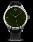 Dream Watch - Green Tamenuri Urushi Lacquer  Watch I Wancher Watch Silver Case