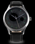 Luxury Urushi Watch showcasing a handcrafted Charcoal Urushi Dial made with traditional Urushi lacquer from Oita, Japan, part of the Dream Watch collection by Wancher.