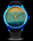 Wancher Dream Watch Chawan-Iro Ai — indigo Ishime Tsuishitsu Nuri Kinma urushi dial by Hirota Yoko, Miyota 9015 automatic