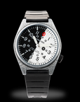 Wancher Gurkha Ganmon — 30-degree tilted dial, stone-pattern aluminium case, Wagara caseback, Miyota 2035 quartz