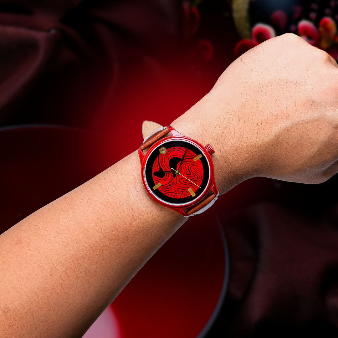 Wearing Urushi Lacquered Watch Case Wancher Watch Dream Watch Urushi 
