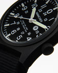 Gurkha Black Dial White 0 - Wancher Watch Wancher Watch Wancher Watch Gurkha Black Dial White 0 {{ Automatic Watch {{ Watch }} }} {{ Japan }} Adventure-ready Wancher Gurkha Black Dial White 0 Watch with 30-degree inclined watch face, Superluminova on hands and indexes, and double 12-hour and 24-hour display. Resistant to shocks and abrasion, powered by Quartz Movement.