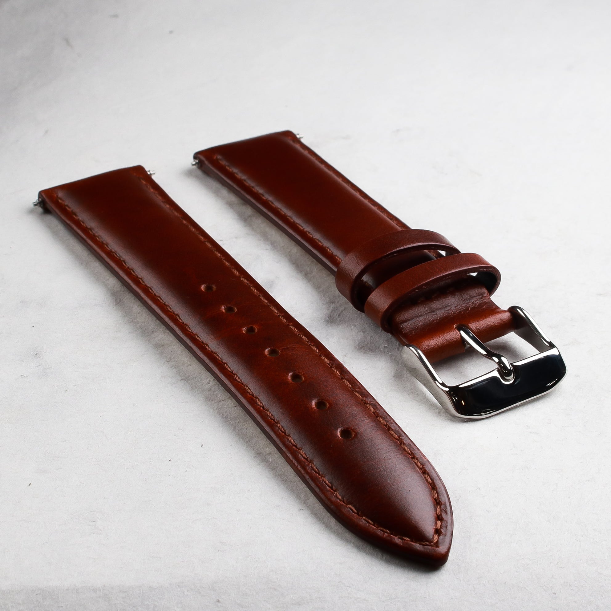 Calfskin Leather Strap - Wancher Watch Wancher Watch Brown Wancher Watch Calfskin Leather Strap {{ Automatic Watch {{ Watch }} }} {{ Japan }}Wancher 20mm Calfskin Leather Strap with Silver Clasp and Quick-release pins Closure - premium quality leather strap for watches.