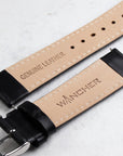 Calfskin Leather Strap - Wancher Watch Wancher Watch Wancher Watch Calfskin Leather Strap {{ Automatic Watch {{ Watch }} }} {{ Japan }}Wancher 20mm Calfskin Leather Strap with Silver Clasp and Quick-release pins Closure - premium quality leather strap for watches.