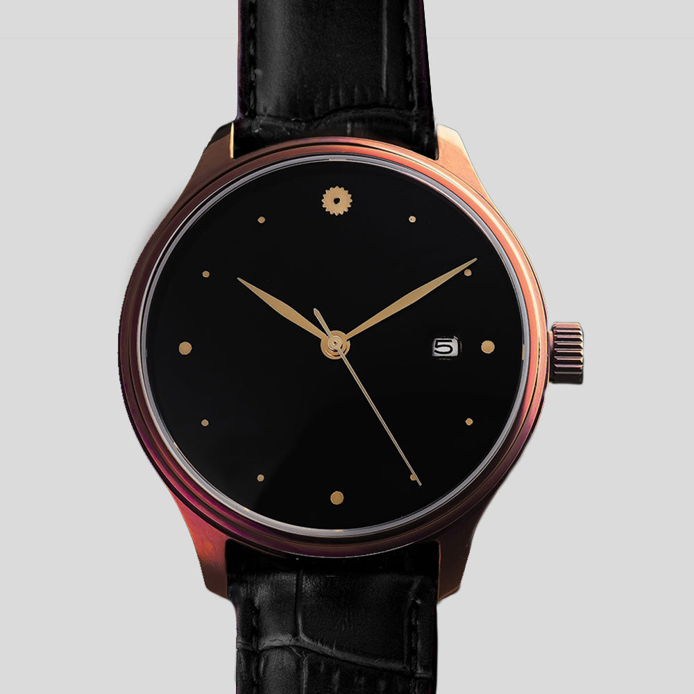 Dream Watch - Urushi Black - Wancher Watch Wancher Watch Wancher Watch Dream Watch - Urushi Black {{ Automatic Watch {{ Watch }} }} {{ Japan }} Black Urushi dial Wancher Dream Watch with Domed Sapphire Glass, Cowhide/Galuchat Strap and Miyota 9015 Mechanical Movement