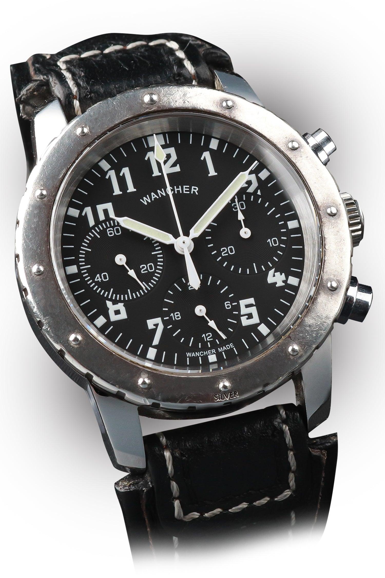 Aero Nacht - Gun Metal Sterling Silver Edition - Wancher Watch 